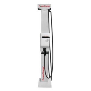 PowerCharge Energy 40A Level 2 RFID Access EV Charger w/Retractor Pedestal